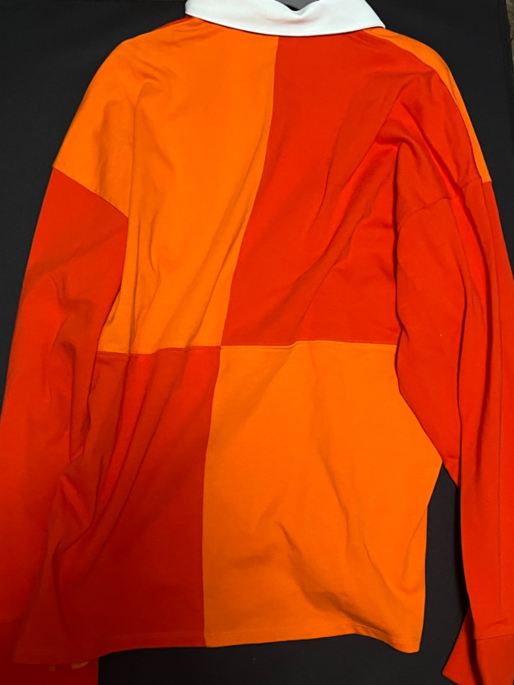 Sandro Rouge/Orange Rugby Square Sweatshirt size XXL (2XL) - Picture 3 of 10